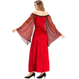 Women's Halloween Witch Medieval Costume Gothic Vampire Adult Cosplay Dress