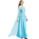 Frozen 2 Elsa Costume Woman Cosplay Princess Dresses With Cape For Adult