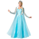 Frozen 2 Elsa Costume Woman Cosplay Princess Dresses With Cape For Adult