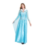 Frozen 2 Elsa Costume Woman Cosplay Princess Dresses With Cape For Adult