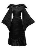 Women's Maleficent Witch Costume Dark Queen Halloween Dress For Adult