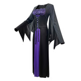Women's Halloween Wicked Witch Costume With Hat Adult Cosplay Dress