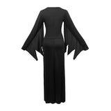 Women's Halloween Wicked Witch Costume With Hat Adult Cosplay Dress