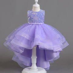 Wedding Dress Lace Sequin Flower Girl Dress Sequins Princess Dress Birthday Costume Party Holiday