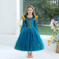 Brave Princess Dress Toddler Kids Merida Costume For Girls