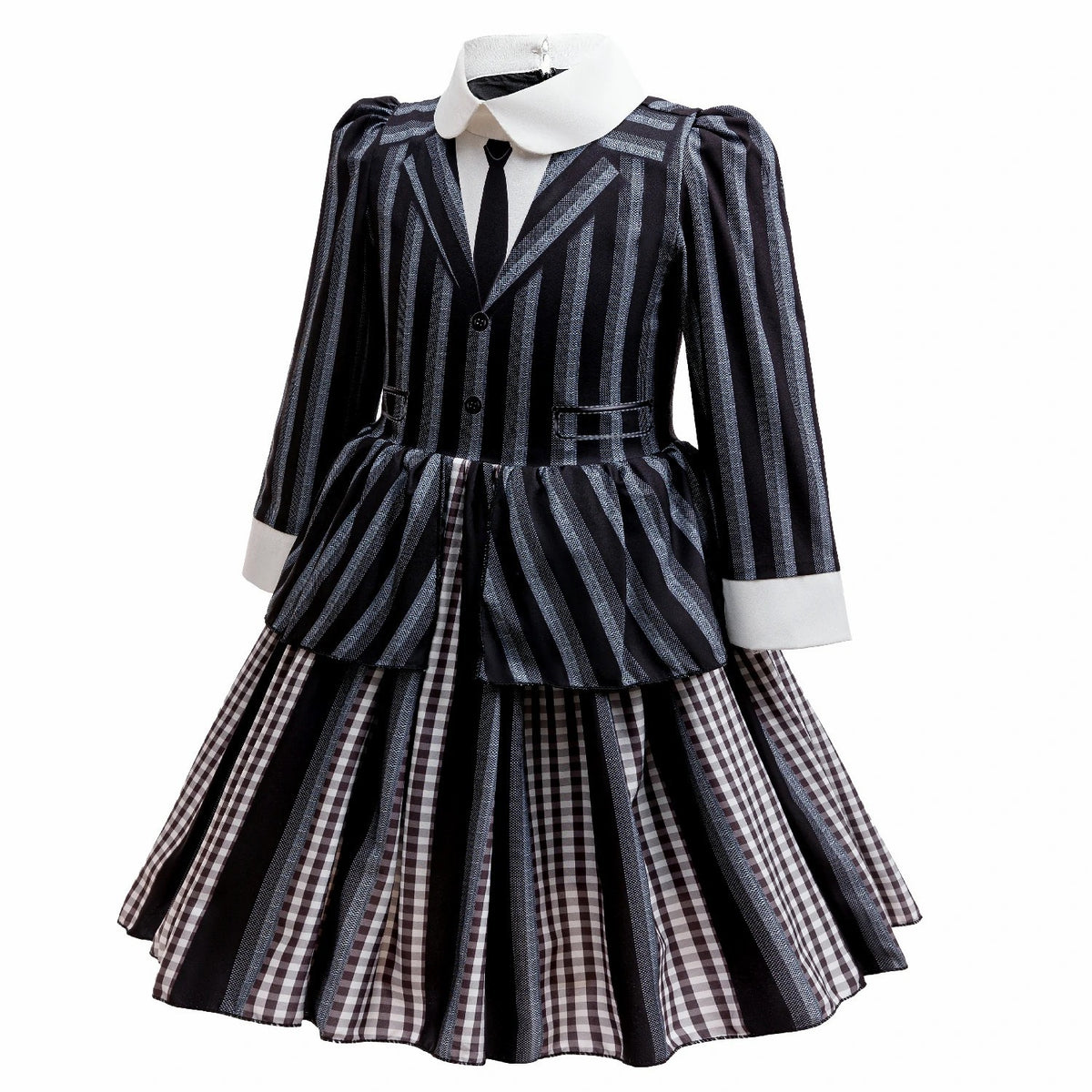 Addams Family Wednesday Academy Uniform costume Dress for Girls