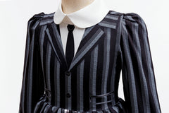 Addams Family Wednesday Academy Uniform costume Dress for Girls