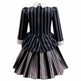 Addams Family Wednesday Academy Uniform costume Dress for Girls