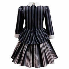 Addams Family Wednesday Academy Uniform costume Dress for Girls