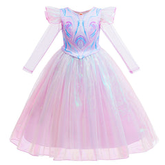New Wicked Kids Glinda Cosplay Princess Costume Dress For Girls