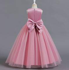 Wedding Dress Flower Girl Dress Princess Bow Dress  Birthday Costume Party Holiday