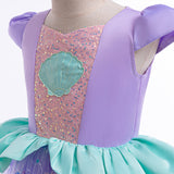 Ariel New Princess Girl Dress The Little Mermaid Costume Dresses For Cosplay Party Holiday