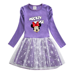 New Cotton Kids Toddler Princess Costume Minnie Mouse Girl Dress Party Holiday