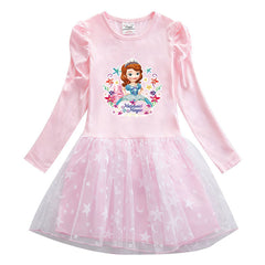 New Cotton Kids Toddler Sophia Princess Costume Girl Dress Party Holiday