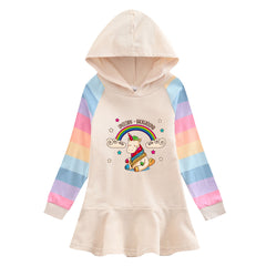 New Girl Party Holiday Toddler Princess Costume Unicorn Rainbow Dress For Casual Wear Birthday