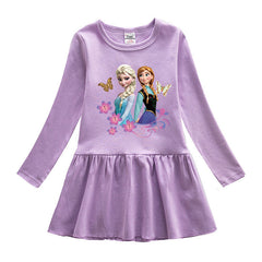 New Girl Party Toddler Princess Costume Elsa Dress For Casual Wear