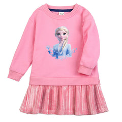 New Girl Party Toddler Princess Costume Elsa Dress For Casual Wear