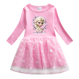New Girl Party Holiday Toddler Princess Costume Elsa Dress For Casual Wear Birthday