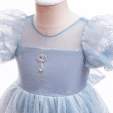 New Girl Elsa Costume Dress For Cosplay Halloween Holiday Party