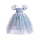 New Girl Dress Elsa Costume Dress For Cosplay Halloween Holiday Party Birthday