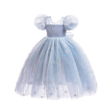 New Girl Dress Elsa Costume Dress For Cosplay Halloween Holiday Party Birthday