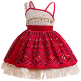 Moana 2 One Shoulder Costume Dresses Kids Cosplay For Toddler Girls