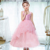 New Girl Cosplay Wicked Glinda Costume Sparkling dress For Toddler Kids Halloween