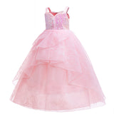 New Girl Cosplay Wicked Glinda Costume Sparkling dress For Toddler Kids Halloween