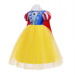 New Snow White Costume Princess Cape Girls Dresses With 8 pieces set