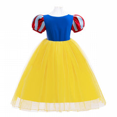 New Snow White Costume Princess Cape Girls Dresses With 8 pieces set