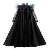 New Wicked Witch Elphaba Halloween Costume Dress with Cape Cosplay Outfits For Girls