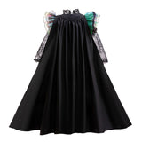 New Wicked Witch Elphaba Halloween Costume Dress with Cape Cosplay Outfits For Girls