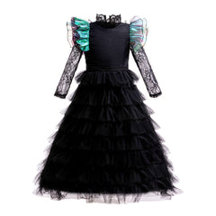 New Wicked Witch Elphaba Halloween Costume Dress with Cape Cosplay Outfits For Girls