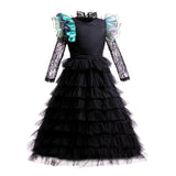New Wicked Witch Elphaba Halloween Costume Dress with Cape Cosplay Outfits For Girls