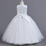 Flower Girl Dress Sequin Bow  Wedding Dress Princess Dress Birthday Costume Party Holiday