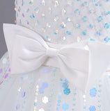 Flower Girl Dress Sequin Bow  Wedding Dress Princess Dress Birthday Costume Party Holiday