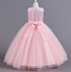 Flower Girl Dress Sequin Wedding Princess Dress Birthday Party Holiday Ball Gown