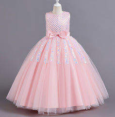 Flower Girl Dress Sequin Wedding Princess Dress Birthday Party Holiday Ball Gown