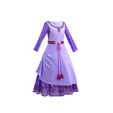 Girl Wish Asha Cosplay Costume Dress With Bag Outfits For Kids Holiday Party