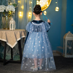 Girl Costume Dress Anna Elsa New  Cosplay Party Holiday Wedding Dress