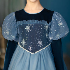 Girl Costume Dress Anna Elsa New  Cosplay Party Holiday Wedding Dress