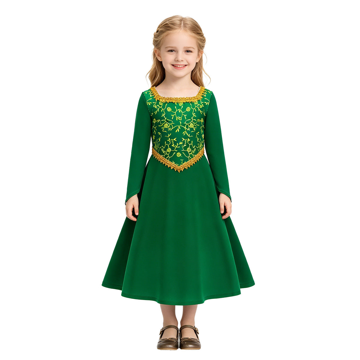 Shrek 2 Princess Fiona Costume  Kid Dress New Girl Cosplay