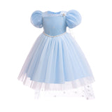 New Elsa Costume Girl Dress With Cape For Holiday Cosplay Halloween Party