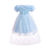 New Elsa Costume Girl Dress With Cape For Holiday Cosplay Halloween Party