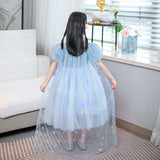 New Elsa Costume Girl Dress With Cape For Holiday Cosplay Halloween Party