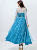 Frozen 2 Elsa Princess Dresses With Cape Women Halloween Costume Adult Cosplay