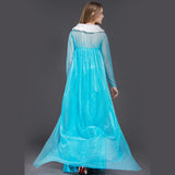 Frozen 2 Women Princess Dresses With Cape Sequins Halloween Elsa Costume Adult Cosplay