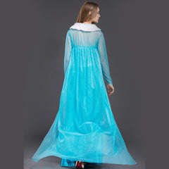 Frozen 2 Women Princess Dresses With Cape Sequins Halloween Elsa Costume Adult Cosplay