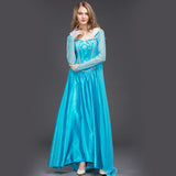 Frozen 2 Women Princess Dresses With Cape Sequins Halloween Elsa Costume Adult Cosplay