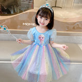 Elsa Lace New Girl Dress Toddler Princess Costume For Casual Wear Party Holiday Birthday